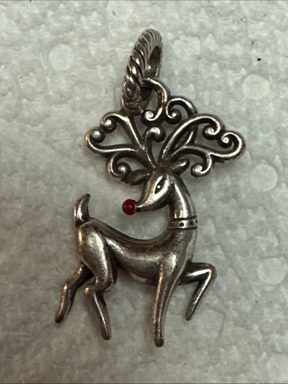 Brighton silver-plated "Dancing Rudolph" reindeer Christmas charm Retired